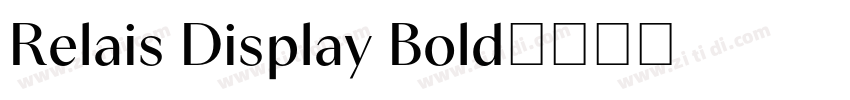 Relais Display Bold字体转换